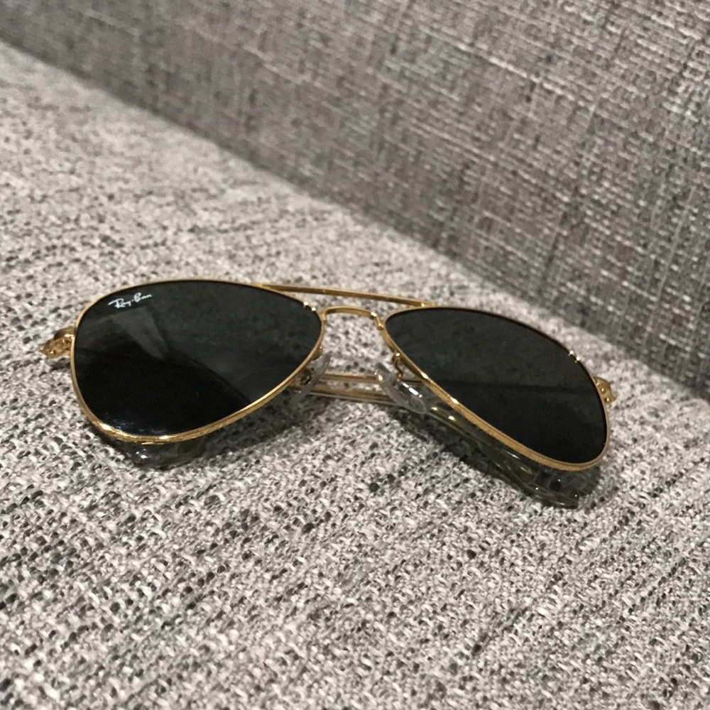 Ray Ban Kids Gold Frame Aviator Sunglasses - Picture 6 of 7